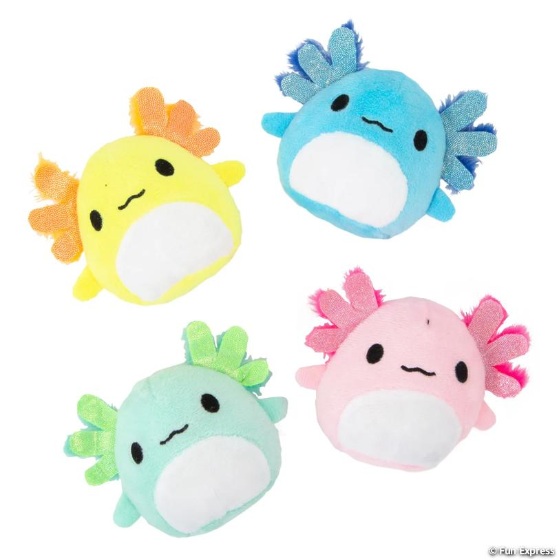 Axolotl Multicoloured Plush Toys 12 Pack